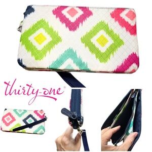 👛 👗 👠 👒 Thirty-One All About the Benjamins Wallet Wristlet Organizer Clutch